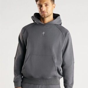 Three Nails Signature Fleece Hoodie in Space Grey